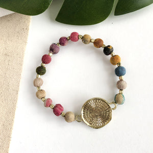 Medallion Kantha Bracelet